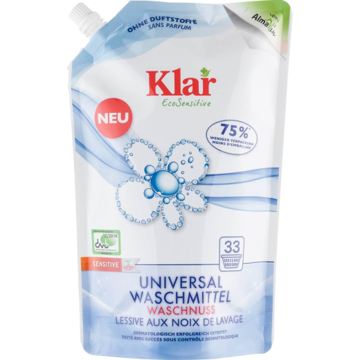 KlarUniversal Waschmittel Waschnuss, 50 Anwendungen 1,5 L