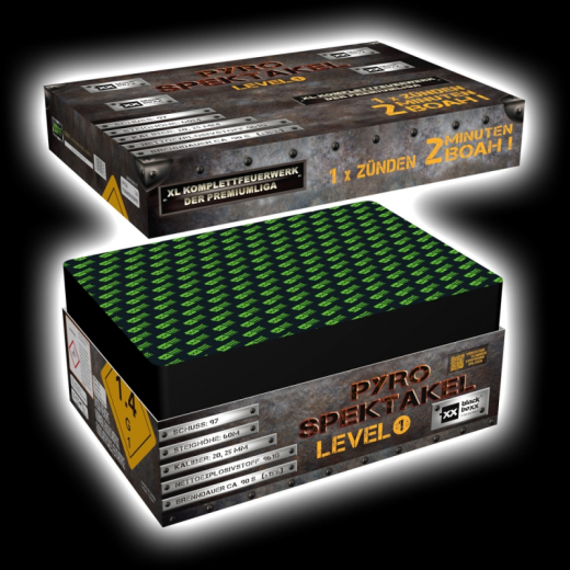 Pyro-Spektakel Level 1, 97 SchussBlackBoxx Verbundfeuerwerk