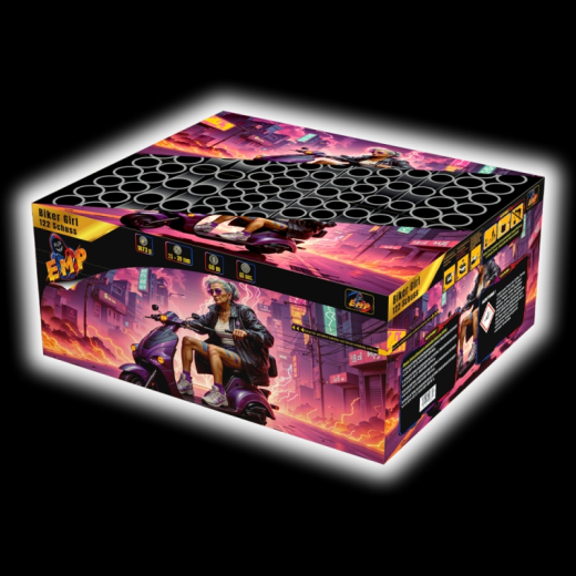 Biker Girl, 122 SchussEMP Feuerwerk von BlackBoxx