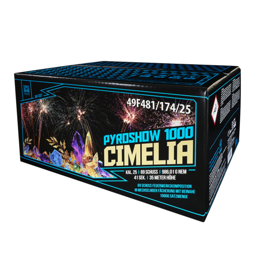 Pyroshow 1000-C Cimelia, 69 SchussFunke Feuerwerk Argento