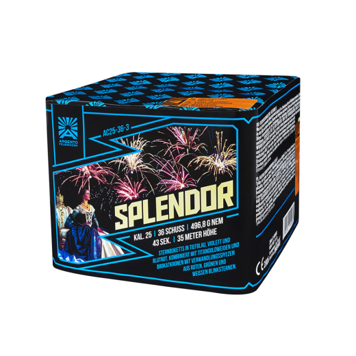 Splendor, 36 SchussFunke Feuerwerk Argento