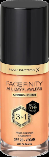 Max Factor Foundation Facefinity All Day Flawless LSF 20, 85 Caramel, 30 ml