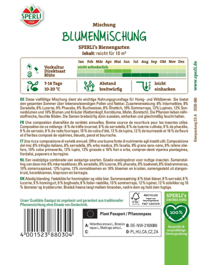 Blumensamen-Mischung SPERLIs Bienengarten Inhalt: 1 Portion