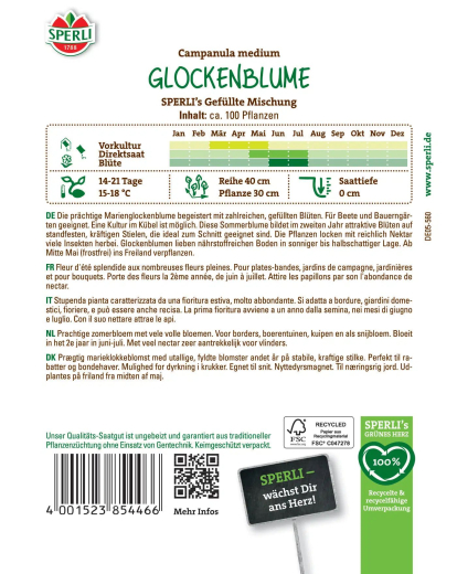 Glockenblumensamen SPERLI's Gefüllte Mischung Inhalt: 1 Portion