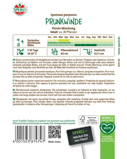Prunkwindensamen Presto Mischung Inhalt: 1 Portion