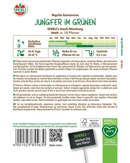 Jungfer im Grünen Samen SPERLIs Gaudi Mischung Inhalt: 1 Portion
