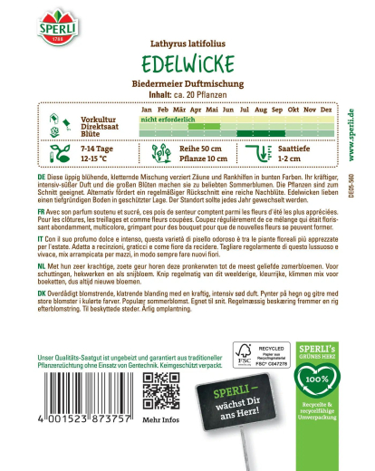 Wickensamen Biedermeier Duft(wicken)-Mischung Inhalt: 1 Portion