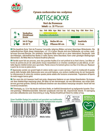 Artischockensamen Vert de Provence Inhalt: 1 Portion