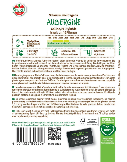 Auberginensamen Galine, F1 Inhalt: 1 Portion