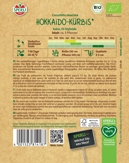 BIO Kürbissamen, F1 Inhalt: 1 Portion