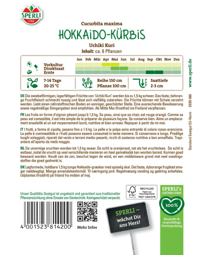 Kürbissamen Uchiki Kuri Inhalt: 1 Portion