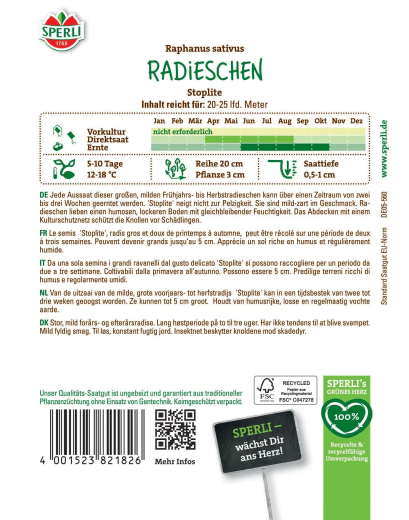Radiessamen Stoplite Inhalt: 1 Portion