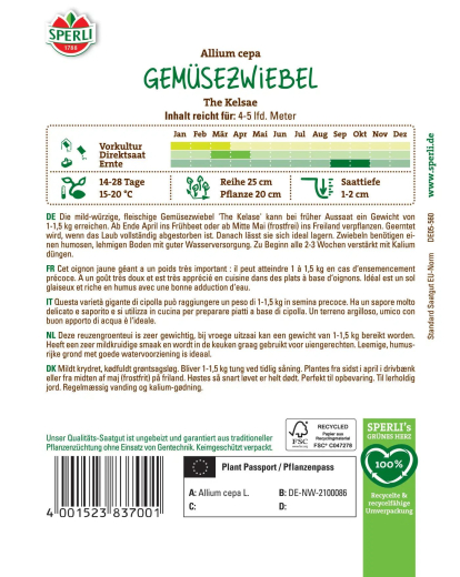 Zwiebelsamen The Kelsae Inhalt: 1 Portion