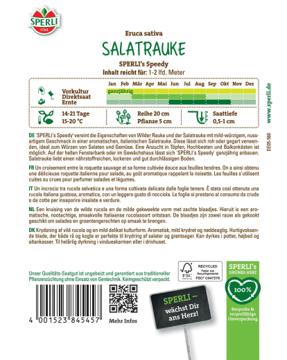 Salatraukesamen SPERLIs Speedy Inhalt: 1 Portion