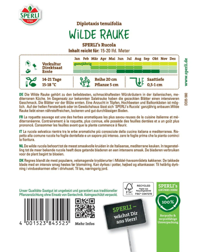 Wilde Raukesamen SPERLI's Rucola Inhalt: 1 Portion