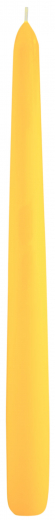 Spitz-/Leuchterkerze 1 Kerze Ø  22 mm Höhe 240 mmFarbe:  goldgelb 130