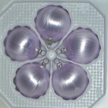 Kugeln uni Eislack flieder, 5 Stück, Ø 6cm