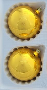 Kugeln uni gold glanz, 2 Stück, Ø 12cm