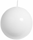 Kugelkerze 1 Kerze Ø  60 mm Höhe 60 mmFarbe:  010 weiß
