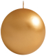 Kugelkerzen lackiert 1 Stück Ø  80mm Höhe: 80mm Farbe: gold 910