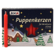 Puppenkerzen  40 Stück Ø  7mm Höhe: 65mm Farbe: 210 rot