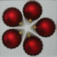 Kugeln uni dunkelrot matt, 5 Stück, Ø 6cm