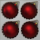 Kugeln uni dunkelrot matt, 4 Stück, Ø 7cm