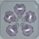 Kugeln uni Eislack flieder, 5 Stück, Ø 5cm