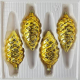 Tannenzapfen uni gold glanz, 4 Stück, L 9cm