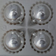 Kugeln uni silber glanz, 4 Stück, Ø 7cm