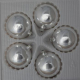 Kugeln uni silber glanz, 5 Stück, Ø 6cm