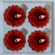Kugeln uni rot glanz, 4 Stück, Ø 7cm
