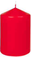 Stumpenkerzen  1 Stück Ø  50mm Höhe: 80mm Farbe: 210 rot