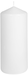 Stumpenkerzen  1 Stück Ø  60mm Höhe: 150mm Farbe: 010 weiß