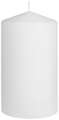 Stumpenkerzen  1 Stück Ø  80mm Höhe: 150mm Farbe: 010 weiß