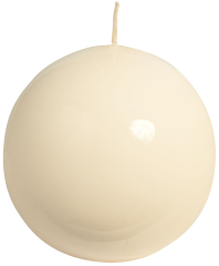 Kugelkerzen  1 Stück Ø  80mm Höhe: 80mm Farbe: 030 champagner