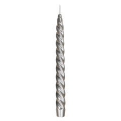 Renaissancekerzen lackiert 1 Stück Ø  22mm Höhe: 250mm Farbe: silber 960