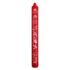 Adventskalenderkerzen Motiv Weihnachten 1 Stück Ø  30mm Höhe: 300mm Farbe: 210 rot