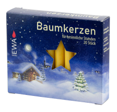 Baumkerzen  20 Stück Ø  13mm Höhe: 105mm Farbe: 520 ambra