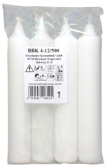 Berliner Baumkerzen  4 Stück Ø  23mm Höhe: 130mm Farbe: 010 weiß