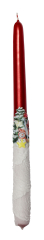 Leuchterkerzen Schneemann 1 Stück Ø  22mm Höhe: 300mm Farbe: rot