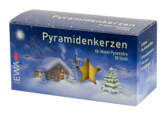 Pyramidenkerzen klein   50 Stück Ø  14mm Höhe: 74mm Farbe: 520 ambra