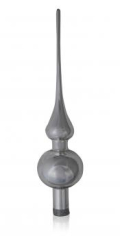 Spitze uni silber glanz, L ca. 27cm, Ø 6cm