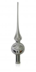 Spitze silber mit Blumendekor, L ca. 27cm, Ø 6cm